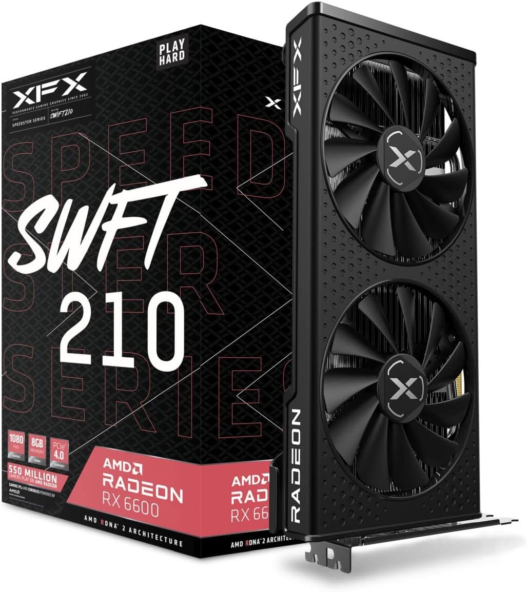 XFX Graphic Card Amd Radeon Rx 6600 XT 8gb Speedster SWFT 210 XFX Graphic Card Amd Radeon Rx 6600 XT 8gb Speedster SWFT 210